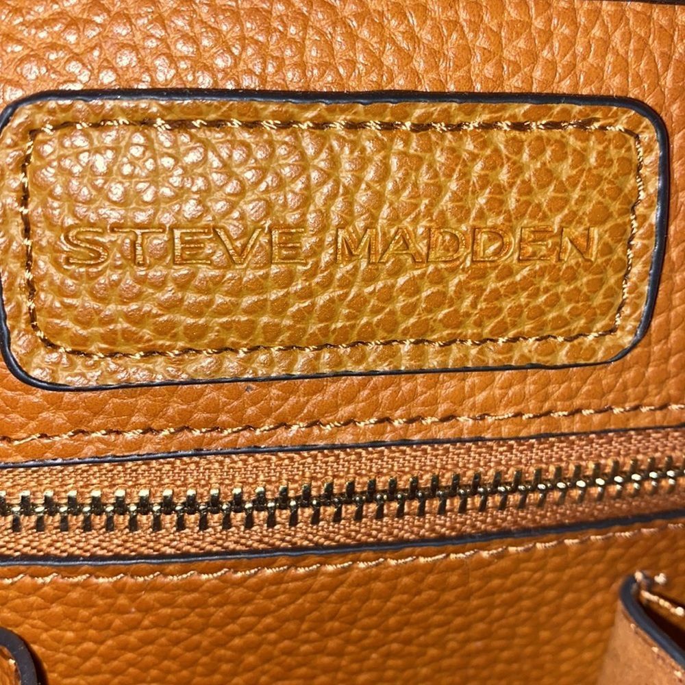 STEVE MADDEN STRAW WOVEN BROWN TOTE - Picture 8 of 15
